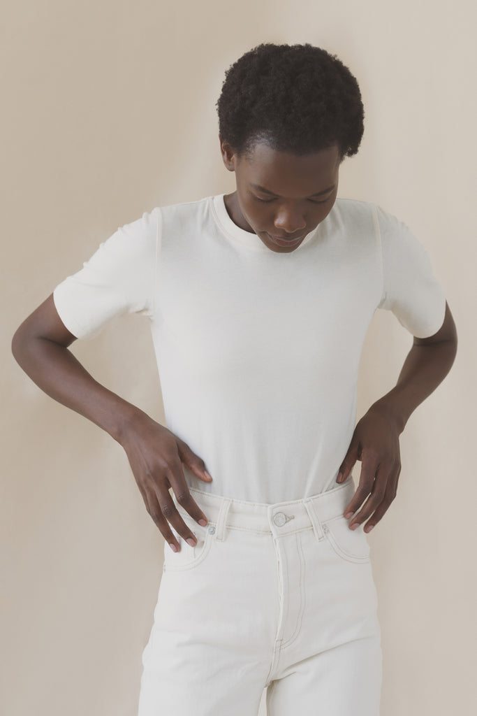 FRAMeWORK - フレームワーク【UPCYCLE】 THE ORGANIC CREW NECK2◆ フレームワーク FRAMeWORK ≪追加≫スムースコクーンプル